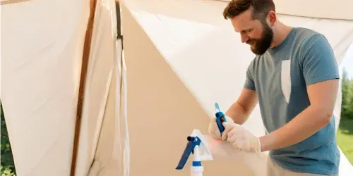 canvas tent cleaning