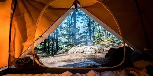 canvas tent setup
